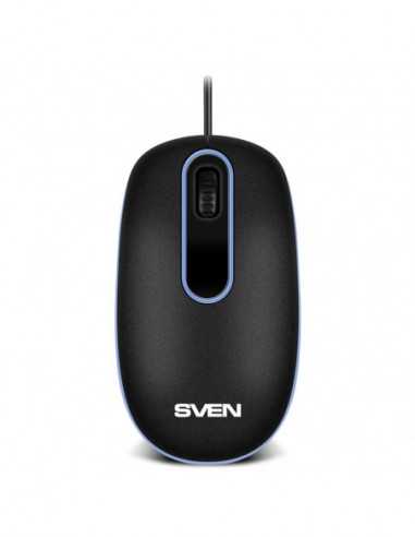 Мыши SVEN Mouse SVEN RX-90- Optical- 1000 dpi- 3 buttons- Ambidextrous- Black- USB