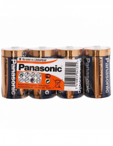 Baterii C, D, Crona, 4.5, CR - alcaline, litiu D size Panasonic ALKALINE Power 1.5V- Alkaline- Shrink4- LR20REB4P