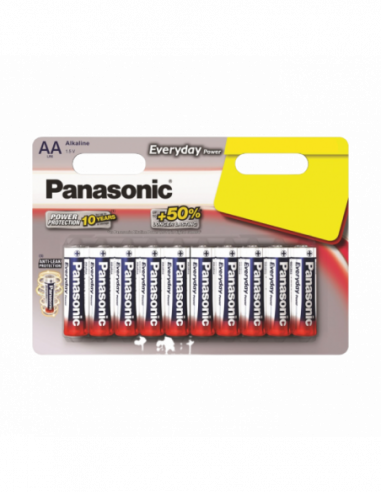 Baterii AA, AAA - alcaline Panasonic EVERYDAY Power AA Blister10- Alkaline- LR6REE10B4F
