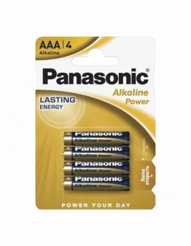 Батарейки AA, AAA - щелочные Panasonic ALKALINE Power AAA Blister 4- Alkaline- LR03REB4BPR