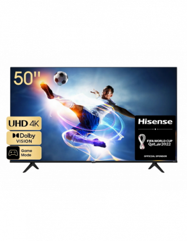 Televizoare 50 LED SMART TV Hisense 50A6BG- Real 4K- 3840x2160- VIDAA OS- Black