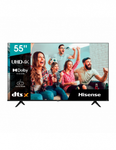 Televizoare 55 LED SMART TV Hisense 55A6BG- Real 4K- 3840x2160- VIDAA OS- Black