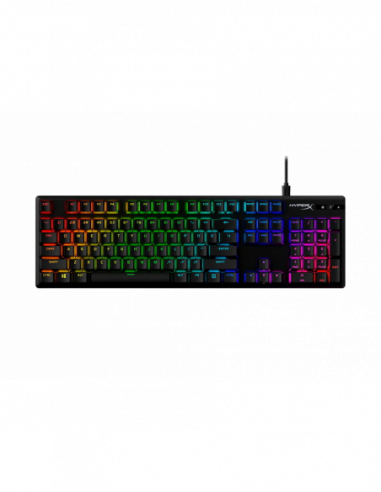 Tastaturi pentru jocuri HyperX Gaming Keyboard HyperX Alloy Origins PBT- Mechanical- Red SW- PBT Keycaps- RGB- Aluminum Body- US