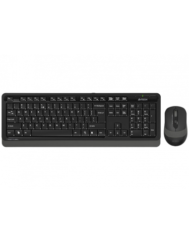 Tastaturi A4Tech Wireless Keyboard amp Mouse A4Tech FG1010S- Fn Keys- Splash Proof- Silent Mouse- 1xAA1xAA- Grey