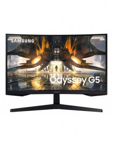 Игровые мониторы 27 SAMSUNG Odyssey G5 S27AG552EI Black- Curved-VA 2560x1440-FreeSync165Hz-1msMPRT-300cd-DP+HDMI