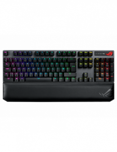 Tastaturi pentru jocuri Asus Wireless Gaming Keyboard Asus ROG Strix Scope NX Deluxe- Mechanical- NX Red SW. US Layout Wrist res