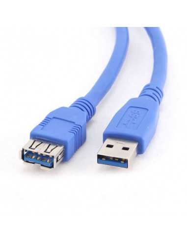 Cabluri USB, periferice Cable USB3.0 3m - CCP-USB3-AMAF-10, 3 m, USB3.0 super-speed A-plug A-socket, Gold-plated contacts, Blu