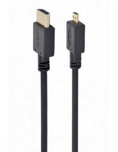 Cabluri video HDMI / VGA / DVI / DP Cable microHDMI 1.8m - CC-HDMID-6, 1.8 m, HDMI male to micro D-male, Black cable with gold-