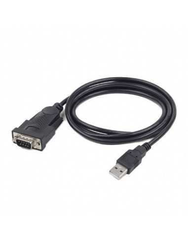 Adaptoare Adaptoare Adapter USB-COM port - Gembird UAS-DB9M-02, USB to Serial port converter, DB9M USB A plug, 1.5 m, Black