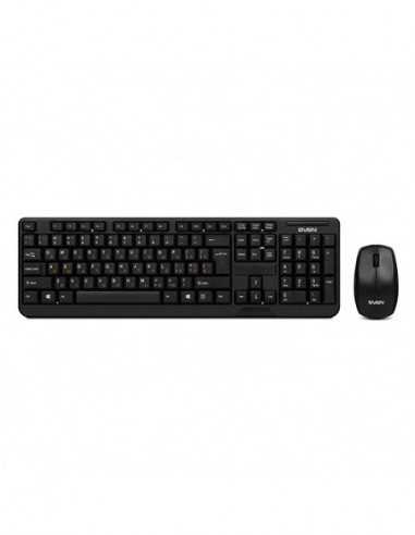 Tastaturi SVEN SVEN Comfort 3300 Wireless, Keyboard Mouse, 2.4GHz , Multimedia Keyboard Standart + Mouse(2+1 keys,1000dpi), Nan