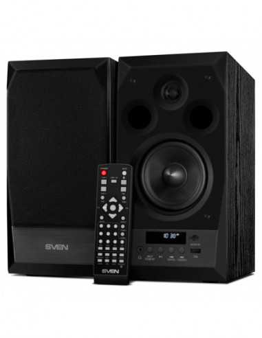 Boxe 2.0 SVEN MC-10 Black, 2.0 2x25W RMS, Bluetooth v. 2.1 +EDR, Digital LED display, FM-tuner, USB flash, SD card, remote co