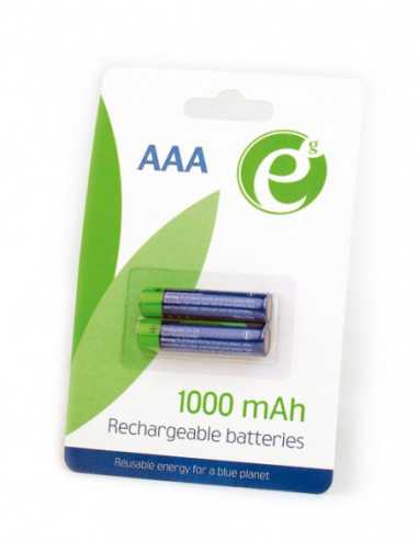 Reîncărcabile Reîncărcabile EnerGenie EG-BA-AAA10-01 Ni-MH rechargeable AAA batteries, 1000mAh, 2pcs blister pack