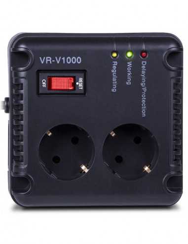 Stabilizatoare Stabilizatoare SVEN VR-V1000, 500W, Automatic Voltage Regulator, 2x Schuko outlets+1x ІЕС 320, Input voltage: 184