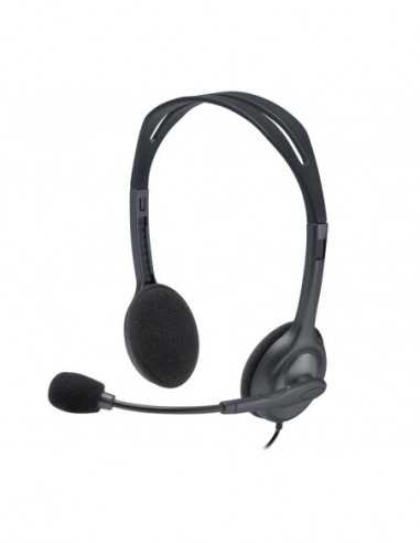 Căști Logitech Logitech Stereo Headset H111 - One Plug , Headphone: 20 - 20,000 Hz, Mic: 100 - 16,000 Hz, Single 3.5mm jack, 1.8