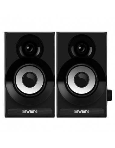 Boxe 2.0 SVEN SPS-517 Black, 2.0 2x3W RMS, USB or 5V DC power supply, volume control, wooden, 2.4, Black
