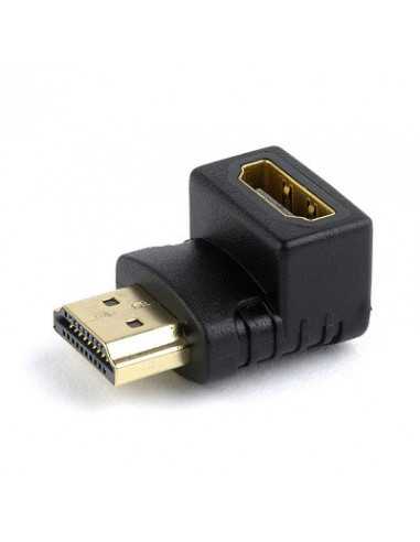 Adaptoare Adaptoare Adapter HDMI-HDMI - Gembird A-HDMI90-FML, Adapter HDMI female 90 to HDMI male, gold plated contacts
