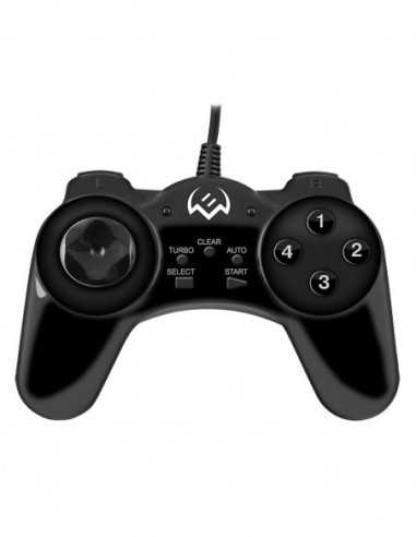 Controlere de jocuri SVEN GC-150 Gamepad, Vibration feedback, 2 axes, D-Pad, 1 joystick and 13+3 buttons, USB, Black