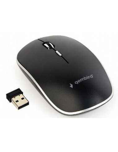 Mouse-uri pentru jocuri GMB Gembird MUSW-4B-01, Wireless Optical Mouse, 2.4GHz, 4-button, 80012001600dpi, Nano Reciver, USB, Bla