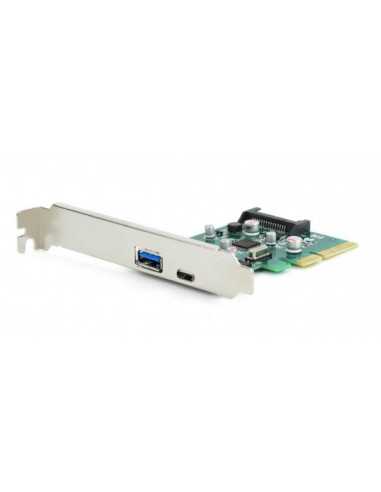 Adaptoare PCI-E Card - Gembird PEX-U31-01, 2-port USB 3.1 PCI-Express add-on card (type-A + type-C), with extra low-profile brac