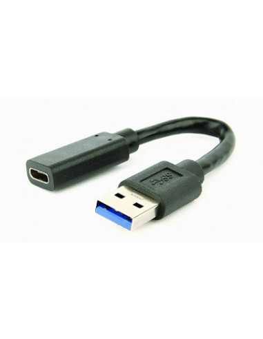 Adaptoare Adapter USB3.1-Type-C - Gembird A-USB3-AMCF-01, USB 3.1 to Type-C female adapter cable, 10 cm, Black