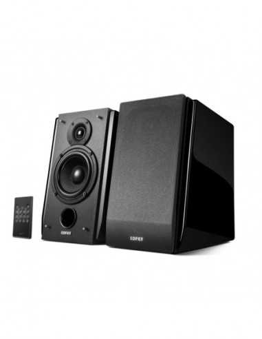 Boxe 2.0 Edifier R1850DB Black, 2.0 70W (2x35W) RMS, Audio In: Bluetooth, RCA x2, PC, AUX, optical, coaxial, remote control, all