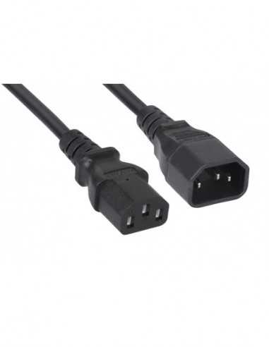 Cabluri de calculator interne Power Extension cable PC-189-VDE (C13 to C14) 1,8 m, for UPS, VDE approved