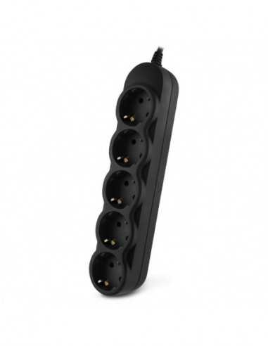 Protectoare de supratensiune Power strip SVEN EX-I5 black 1.8 m, for UPS, 5 Sockets, Black