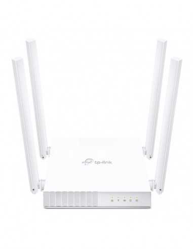 Routere TP-LINK Archer C24 AC750 Dual Band Wireless Router, 433Mbps at 5GHz + 300Mbps at 2.4GHz, 802.11abgnac, 1 WAN + 4 LAN, M
