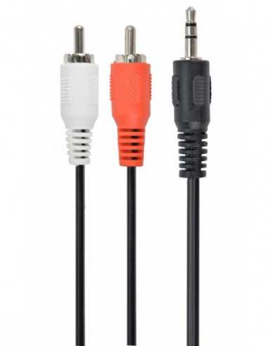 Audio: cabluri, adaptoare Audio cable 3.5mm-RCA - 1.5m - Cablexpert CCA-458, 3.5 mm stereo to RCA plug cable, 1.5 m