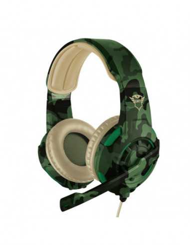 Căști Trust Trust Gaming GXT 310C Radius Headset - Jungle Camo, Comfortable over-ear gaming headset with adjustable mic and pow