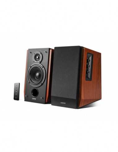 Boxe 2.0 Boxe 2.0 Edifier R1700BTs Brown Wood, 2.0 66W (2x33W) RMS, Audio in: Bluetooth 5.0 with Qualcomm aptX 2 analog (RCA),
