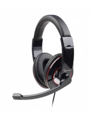 Căști Gembird Căști Gembird Gembird MHS-001 Stereo Headphones with Microphone,Volume control, Glossy Black