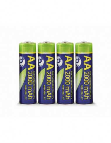 Reîncărcabile EnerGenie EG-BA-AA20R4-01 Ni-MH rechargeable AA batteries, 2000mAh, 4pcs blister pack