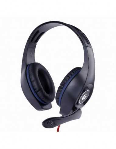 Căști Gembird Căști Gembird Gembird GHS-05-B, Gaming headset with volume control, blue-black, 3.5 mm