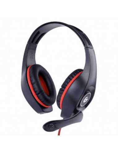 Căști Gembird Căști Gembird Gembird GHS-05-R, Gaming headset with volume control, red-black, 3.5 mm