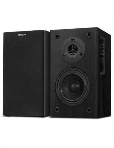 Boxe 2.0 SVEN SPS-614 Black, 2.0 2x20W RMS, Bluetooth, Headphone input, wooden.