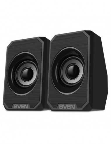 Boxe 2.0 SVEN 180 Black (USB), 2.0 2x3W RMS, USB power supply, Volume control on the cable