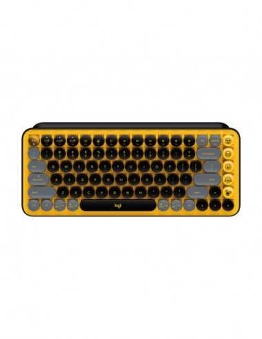 Tastaturi Logitech Logitech POP Keys Wireless Mechanical Keyboard With Emoji Keys, Multi-device, Layout Size Minimalist, BlastYe