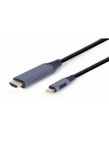 Cabluri video HDMI / VGA / DVI / DP Cable Type-C to HDMI - 1.8m - Cablexpert CC-USB3C-HDMI-01-6, 1.8m, USB Type-C to HDMI displa