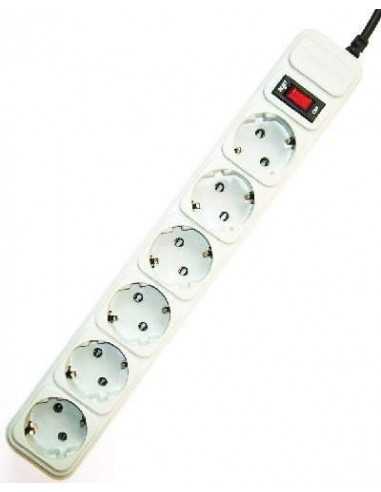 Protectoare de supratensiune Gembird Surge Protector SPG6-B-10C, 6 Sockets, 3.0m, up to 250V AC, 16 A, safety class IP20, Grey