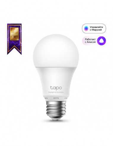 Smart iluminație LED Bulb TP-LINK Tapo L520E, Smart Wi-Fi LED Bulb E27 with Dimmable Light, White, Color Temperature 4000K, Rat
