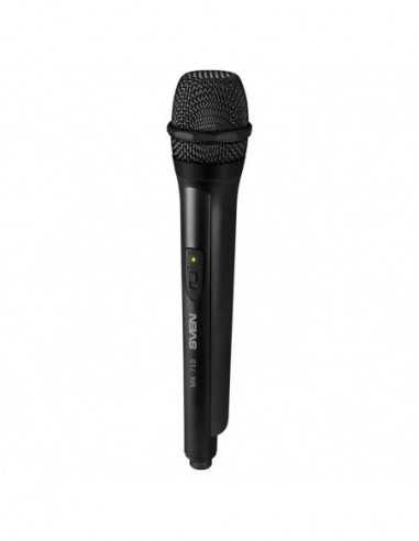 Microfoane PC SVEN MK-710, wireless microphone for karaoke, radio 6.3 mm plug, up to 20 m distance, LED, black