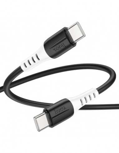 Cabluri Cabluri Cable USB-C to USB-C HOCO “X82”, 1m, Black, Fast Charge, up to 3A, Charging Data Cable, Outer material: Sil