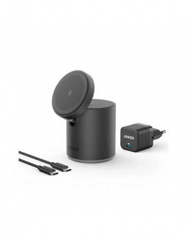 Зарядные устройства беспроводные Wireless Charger Anker PowerWave Mag-Go 2in1- 20W- iPhone 1213 and AirPods- black