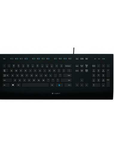 Tastaturi Logitech Tastaturi Logitech Logitech Keyboard K280e for Business, USB, Splash-protected, US INTL, black