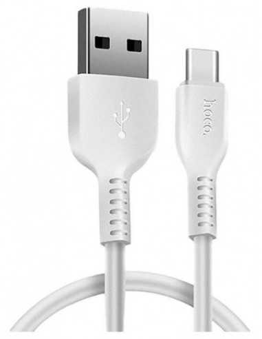 Cabluri Cabluri Cable USB to USB-C HOCO “X20 Flash”, 2m, White, up to 2.0A, Charching Data Cable, Outer material: PVC