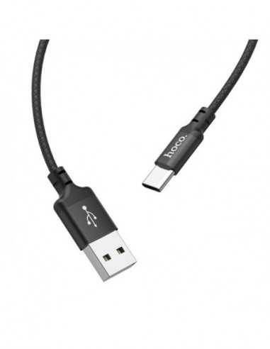 Cabluri Cabluri Cable USB to USB-C HOCO “X14 Times speed”, 2m, Black, up to 2.0A, Charging Data Cable, Outer material: PVC