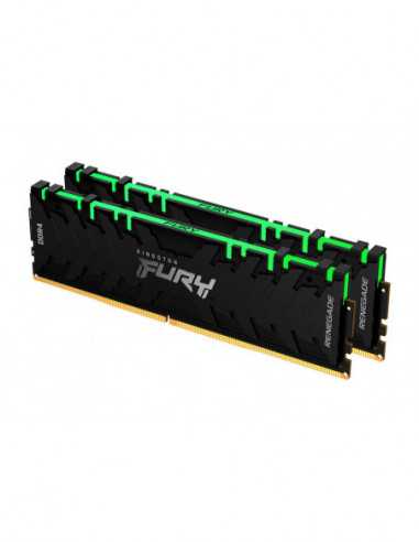 DIMM DDR4 SDRAM 16GB DDR4-4000MHz Kingston FURY Renegade RGB (Kit of 2x8GB) (KF440C19RBAK216)- CL19- 1.35V- Black