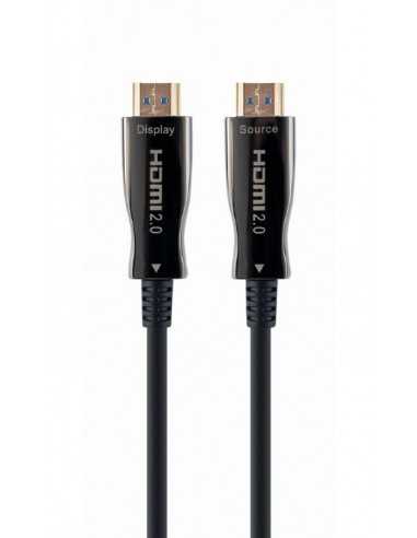 Cabluri video HDMI / VGA / DVI / DP Cable HDMI to HDMI Active Optical 50.0m Cablexpert, 4K UHD at 60Hz, CCBP-HDMI-AOC-50M-02