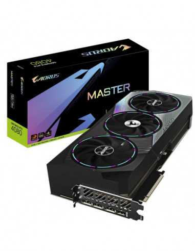 Videocartele GIGABYTE VGA Gigabyte RTX4080 16GB GDDR6X Aorus Master (GV-N4080AORUS M-16GD)